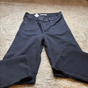 Women's Black High-Rise wide leg Levi Jeans